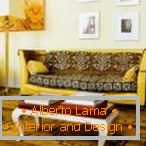 Gelbe Möbel im Wohnzimmer