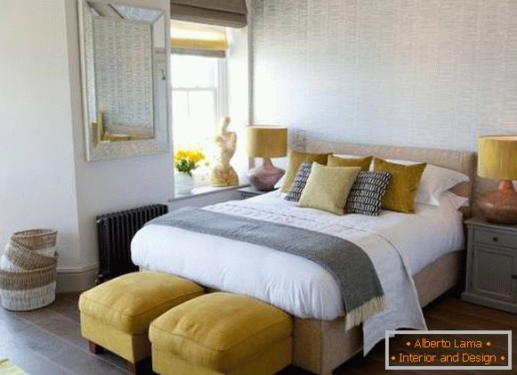 Gelbe Farbe im Innenraum - Psychologie der Farbe im Schlafzimmer