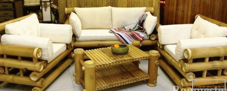 Bambusmöbel mit Kissen