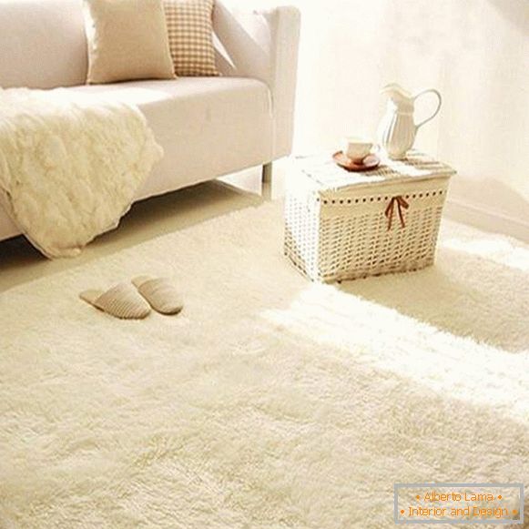 weiße Teppiche auf dem Boden, Foto 61