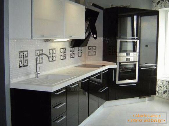 Schwarz-Weiß-Küche, Foto 18