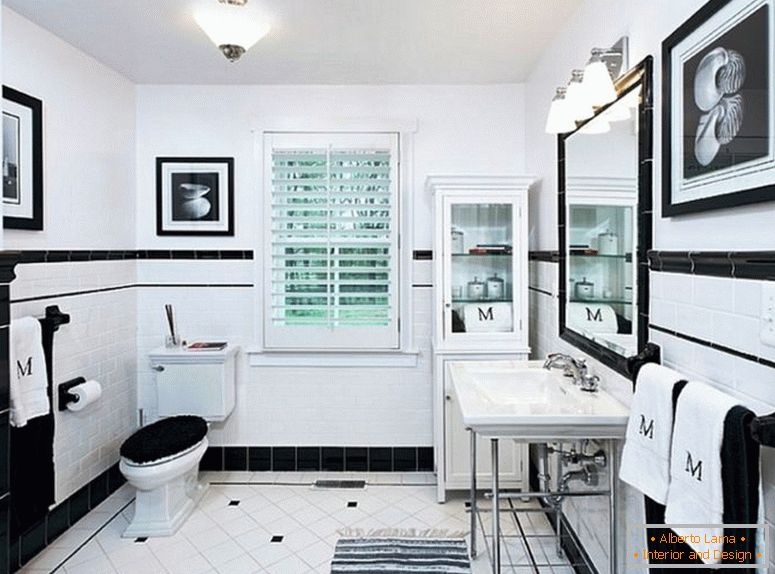 black-and-white-Badroom-floor-tile-ideas-pictures