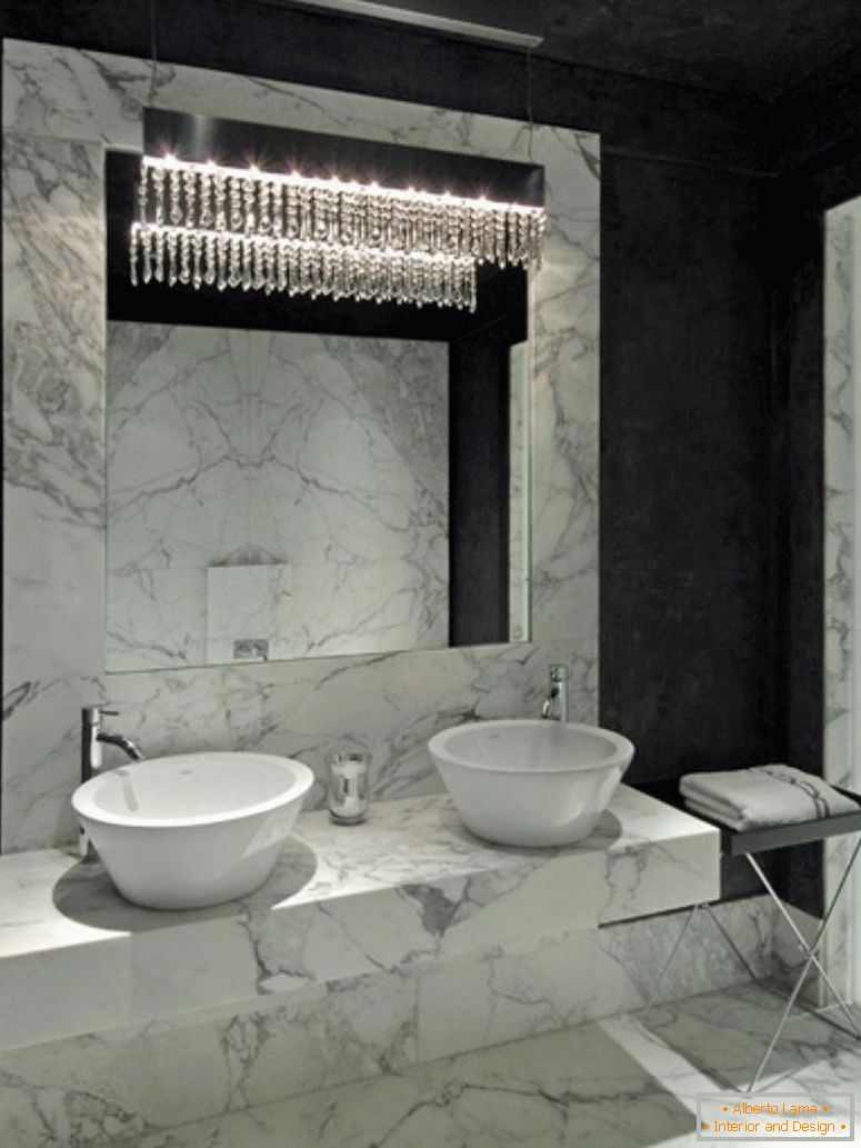 contemporary-white-marble-Badroom-vanity