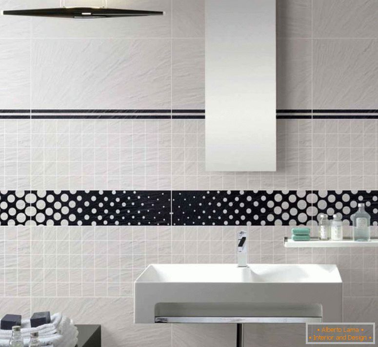 simple-black-and-white-Badroom-tile-for-backsplash-usage