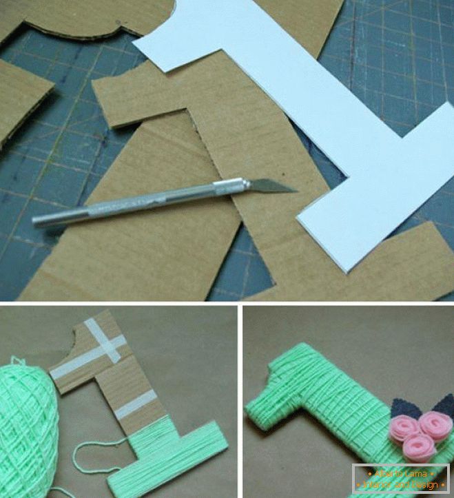 Beispiel für die Herstellung von Figuren aus Pappe