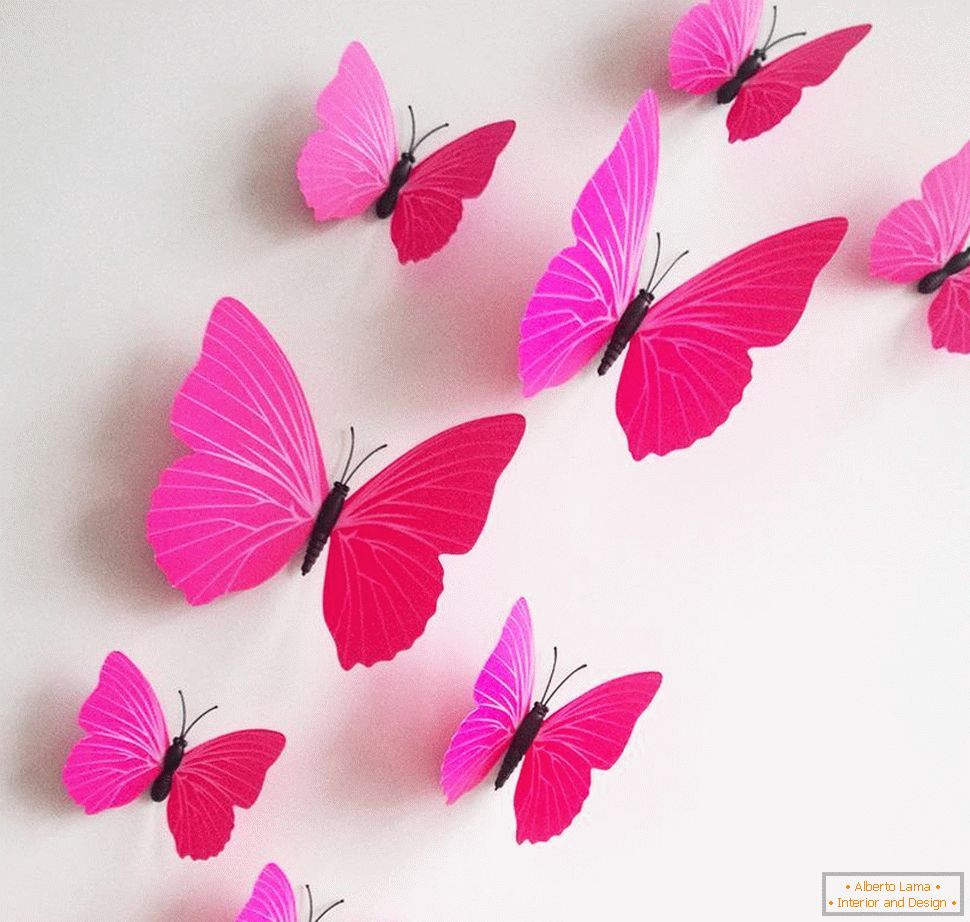 Schmetterlinge mit Nadeln befestigen