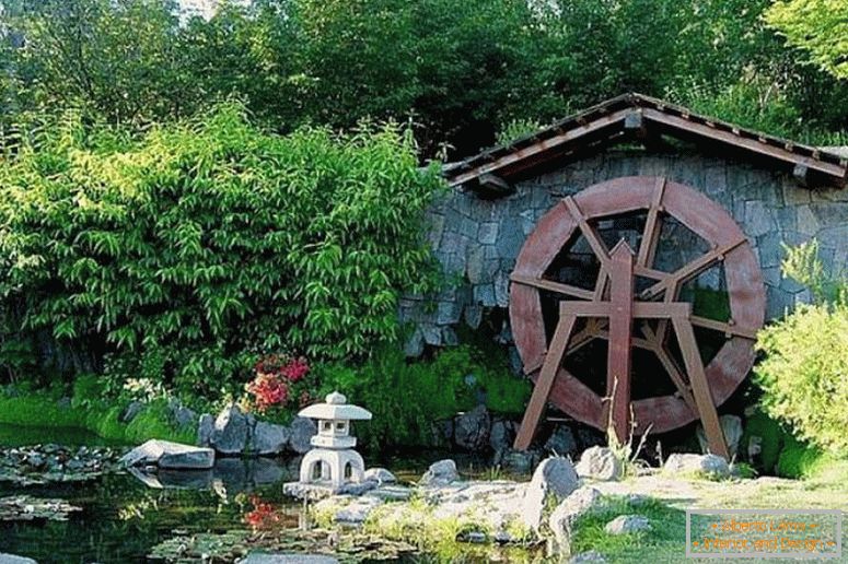 Dekorative Mühle im japanischen Stil