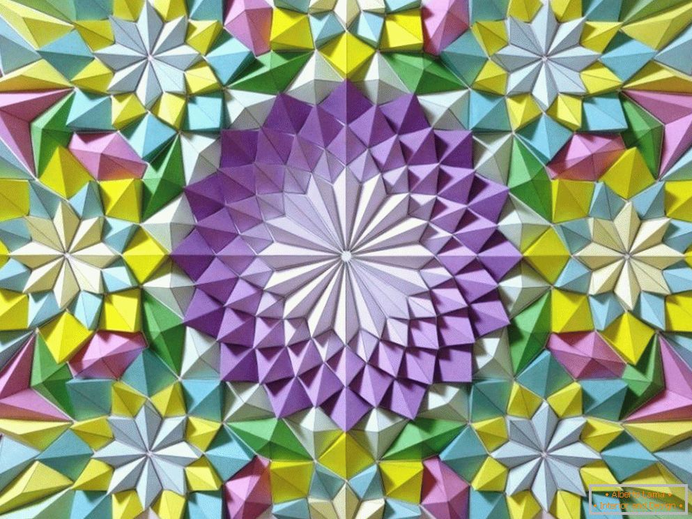 Panel aus farbigem Papier