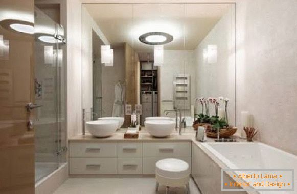 Design eines großen Badezimmers mit Dusche, Foto 9