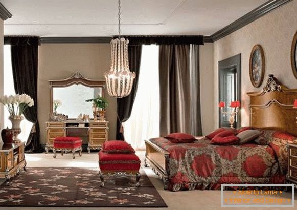 Luxuriöses Schlafzimmerdesign in einem privaten Haus
