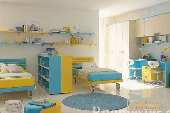 Gelb-blaue Kinderstube