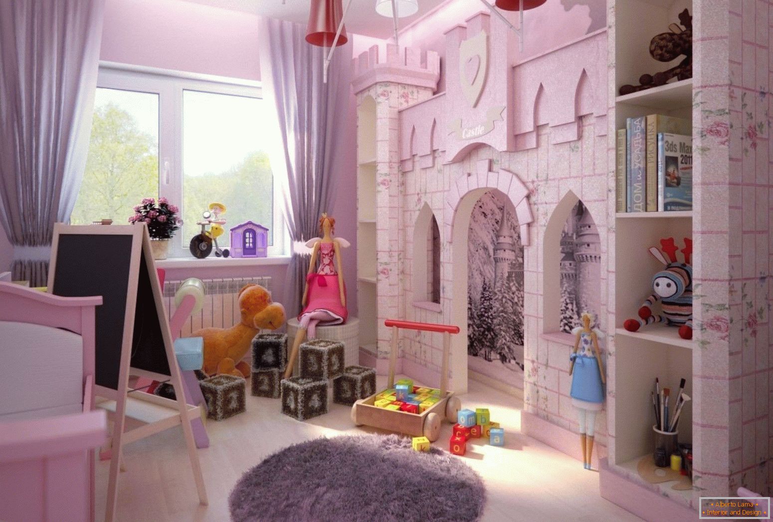 Schloss im Inneren des Kinderzimmers