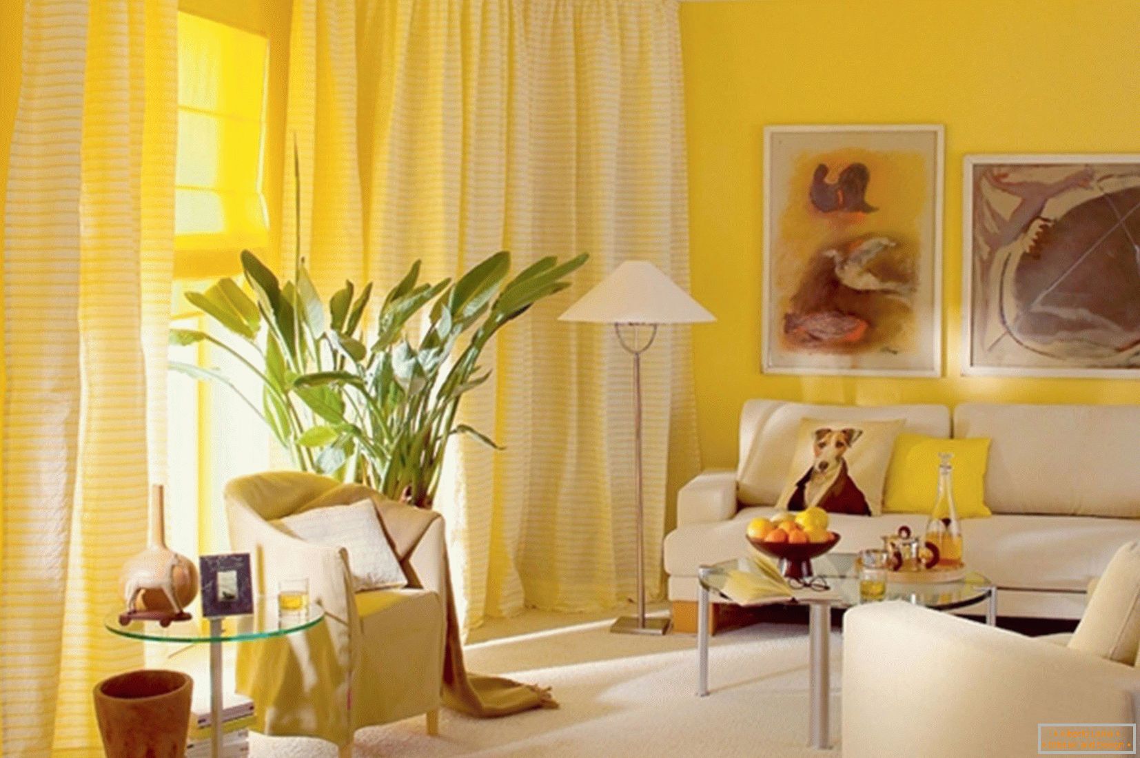 Das Solar Wohnzimmer ist gelb
