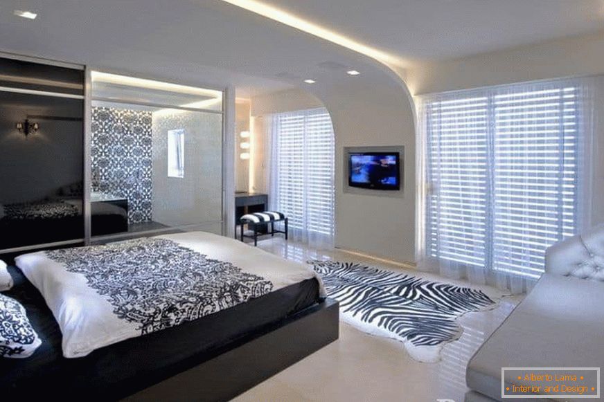 LED-Hintergrundbeleuchtung im Schlafzimmer-Wohnzimmer in einem Raum