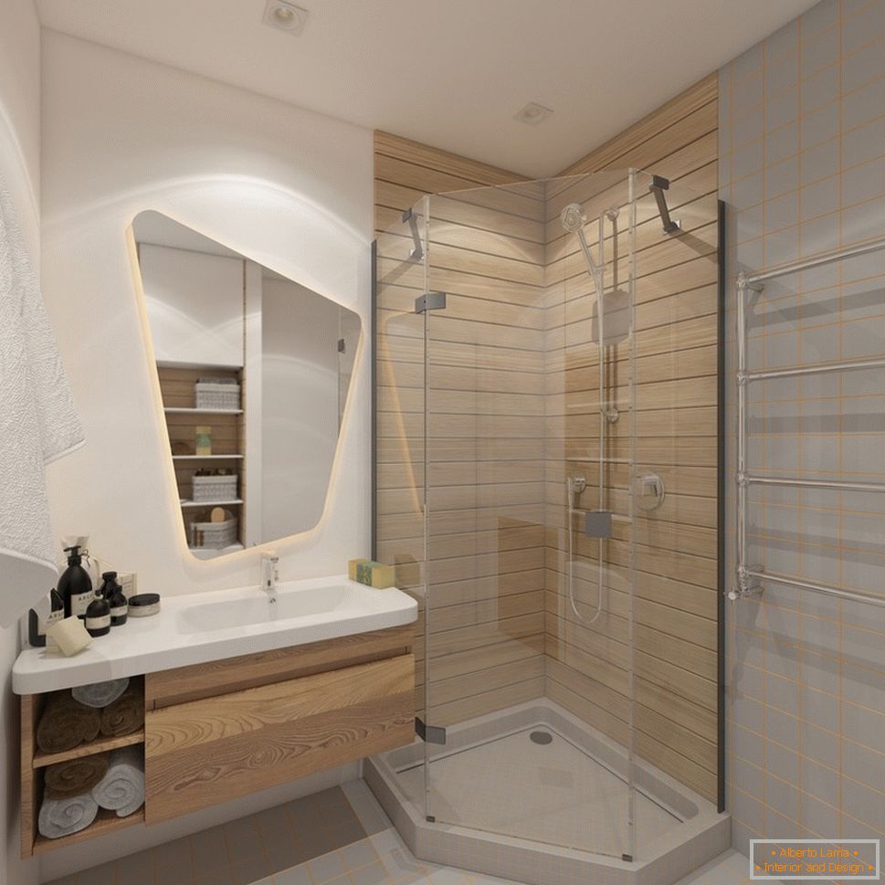 Badezimmer-Innenarchitektur im Öko-Stil