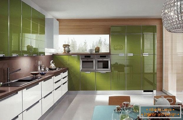 Küchenentwurfsfoto im Foto der modernen Art