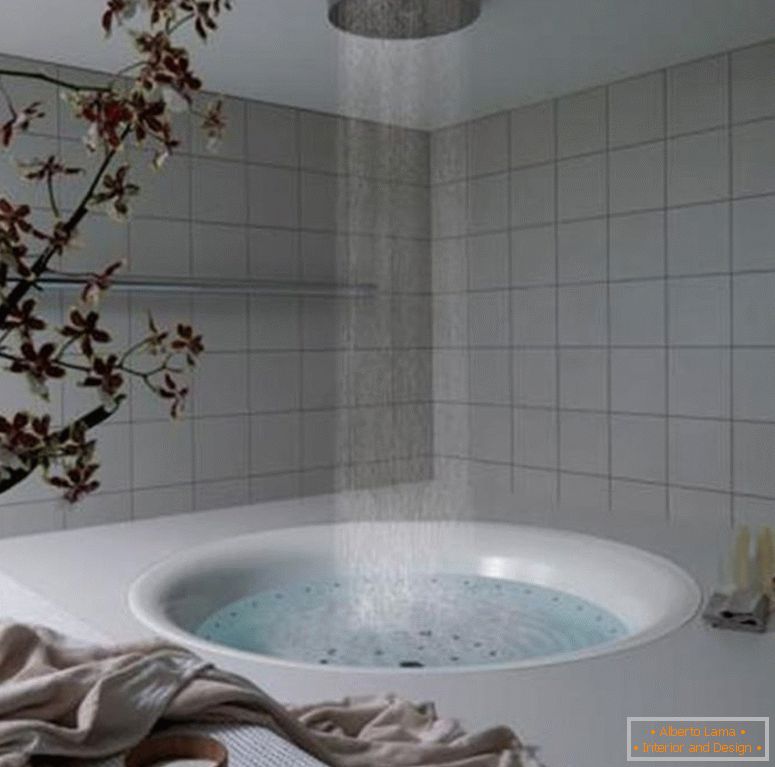 shower-bathtub-Badezimmer-Interieur-Design