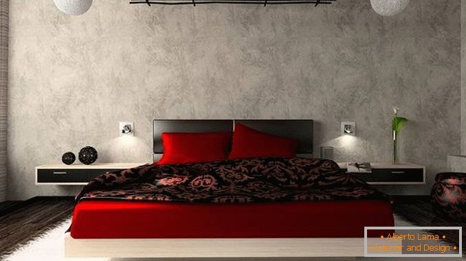 rotes Schlafzimmerdesign, Foto 10