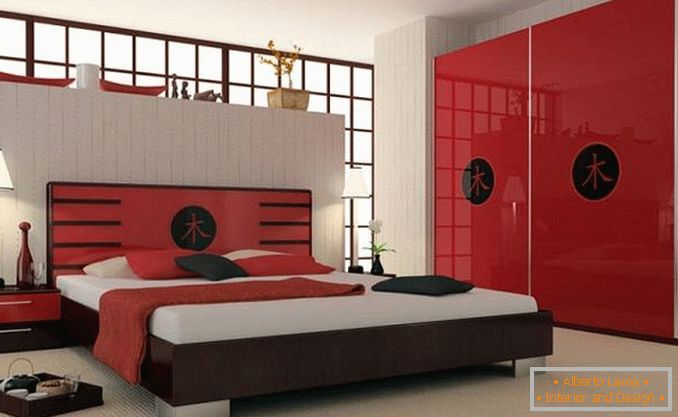 rotes Schlafzimmerdesign, Foto 11