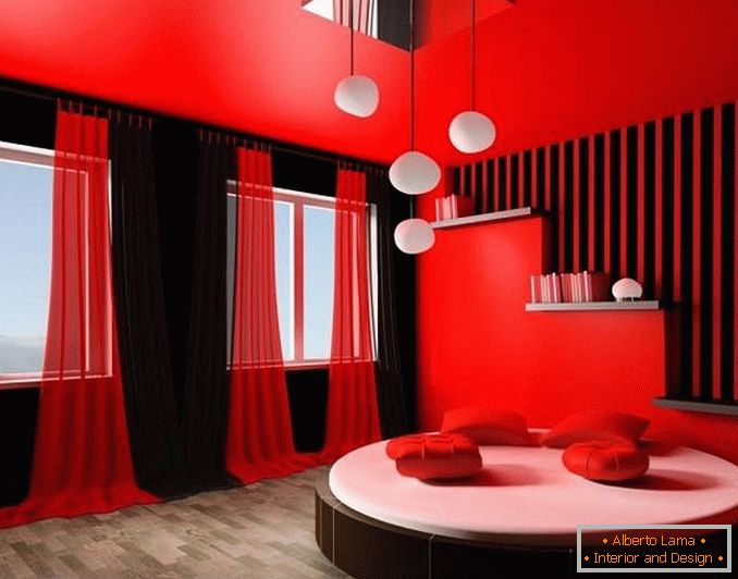 rotes Schlafzimmerdesign, Foto 26