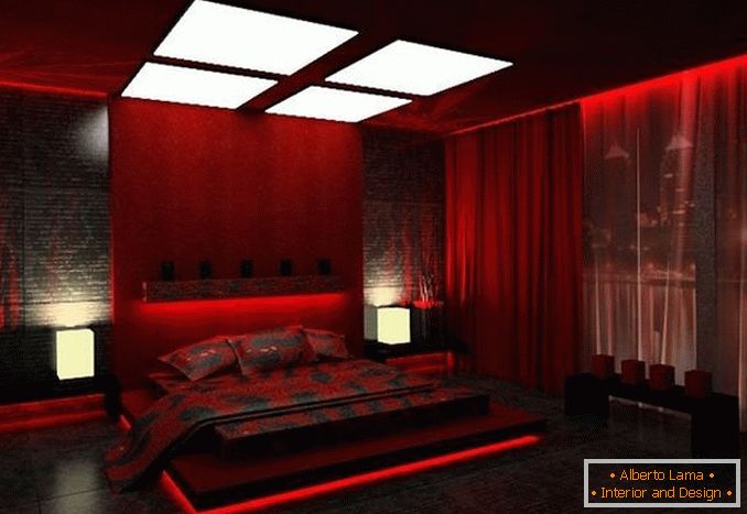 rotes Schlafzimmerdesign, Foto 27