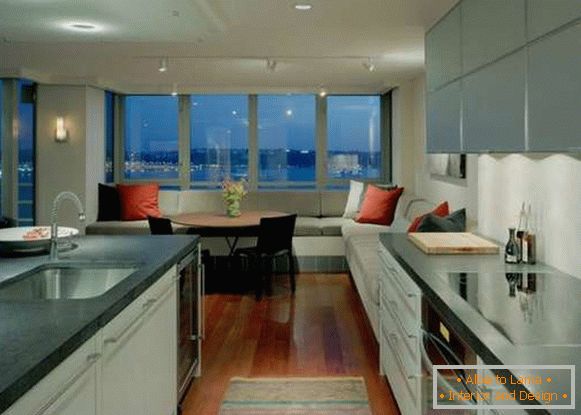Küchendesign des Wohnzimmers in einem modernen Stil, Foto 10