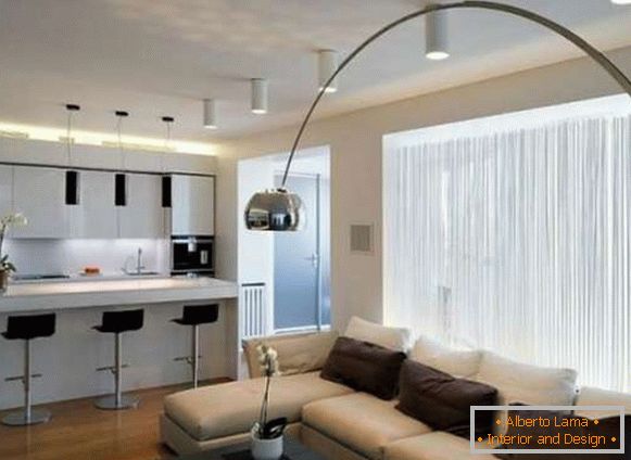 Küchendesign des Wohnzimmers in einem modernen Stil Foto, Foto 42