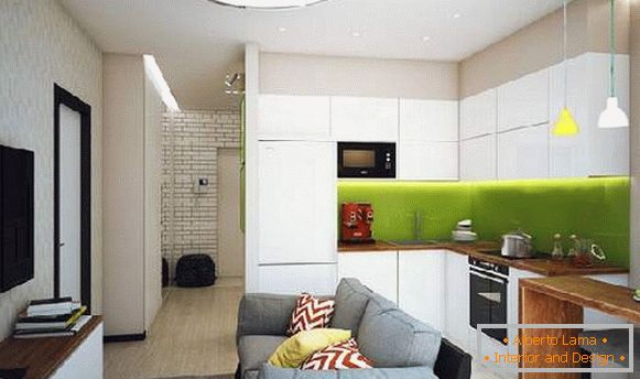 Design-Küche mit Sofa 18 qm, Foto 23