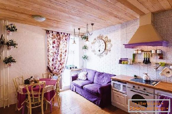 Küchendesign 12 m mit einem Sofa Foto, Foto 40