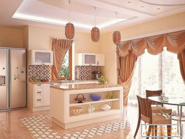moderne Küche in einem privaten Hausdesign фото