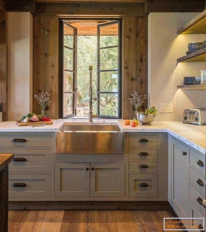 Holz rustikale Küchenmöbel
