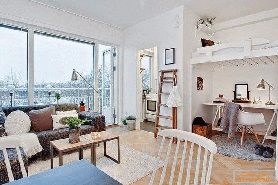 Studio-Apartment mit Balkon