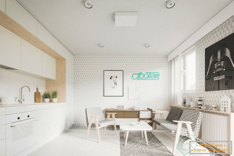 Design-Wohnung 40 Quadratmeter. m.