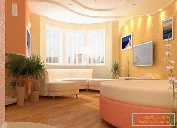 Design Wohnung Design Studio quadratischen Layout in hellen Farben
