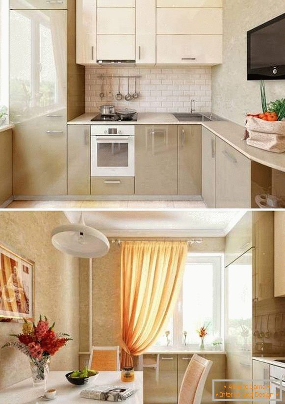 Moderne Küche Interieur 10 qm M - Foto