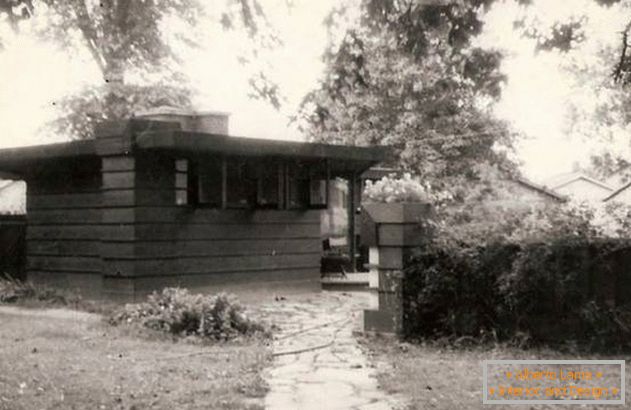 Entwurf des Mini-Hauses von Frank Lloyd, 1935