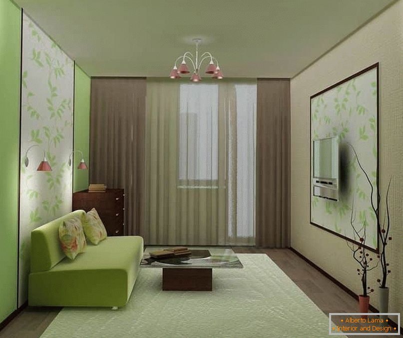 Grünes Zimmer in Chruschtschow