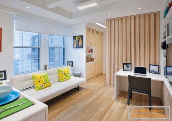 Schönes Design einer Ein-Zimmer-Wohnung von 40 qm Foto