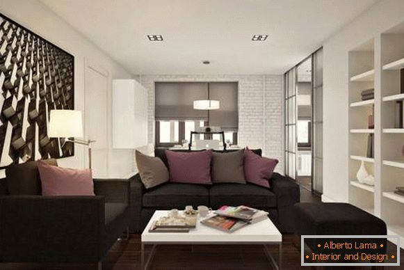 Stilvolles Design einer Zweizimmerwohnung von 45 qm Foto