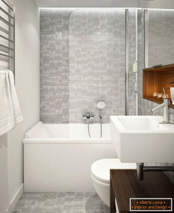 Luxuriöses Badezimmer im Design der Wohnung 45 qm Foto