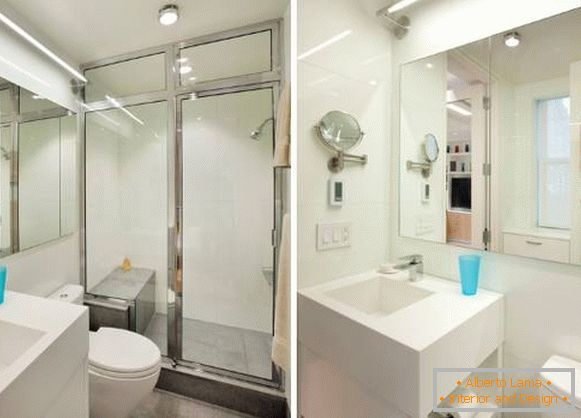 Badezimmer Design in einer kleinen Wohnung von 40 qm
