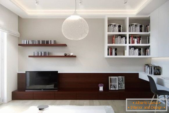 Moderne Designideen für eine Einzimmerwohnung von 40 qm