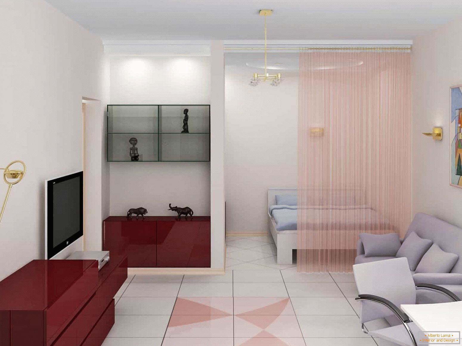 Ein-Zimmer-Apartment-Design