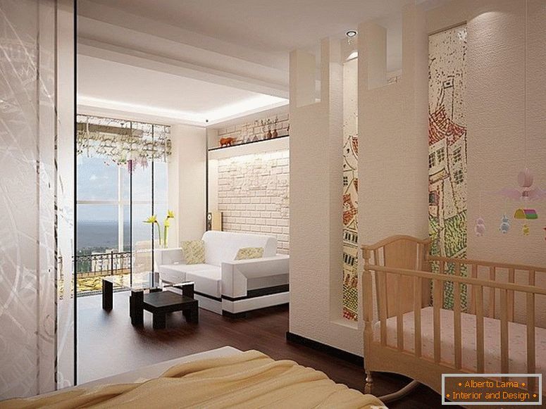 Ein-Zimmer-Wohnung mit Panoramafenster