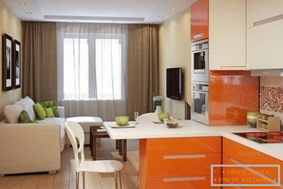 Design eines 1-Zimmer-Apartment-Fotos im modernen Stil - Foto 4