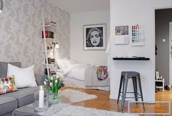 Design einer Einzimmerwohnung von 30 qm - Foto 8