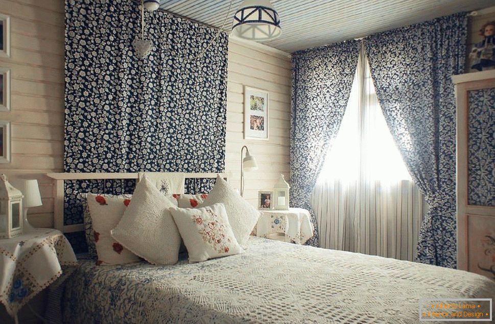 Textile Dekoration des Schlafzimmers
