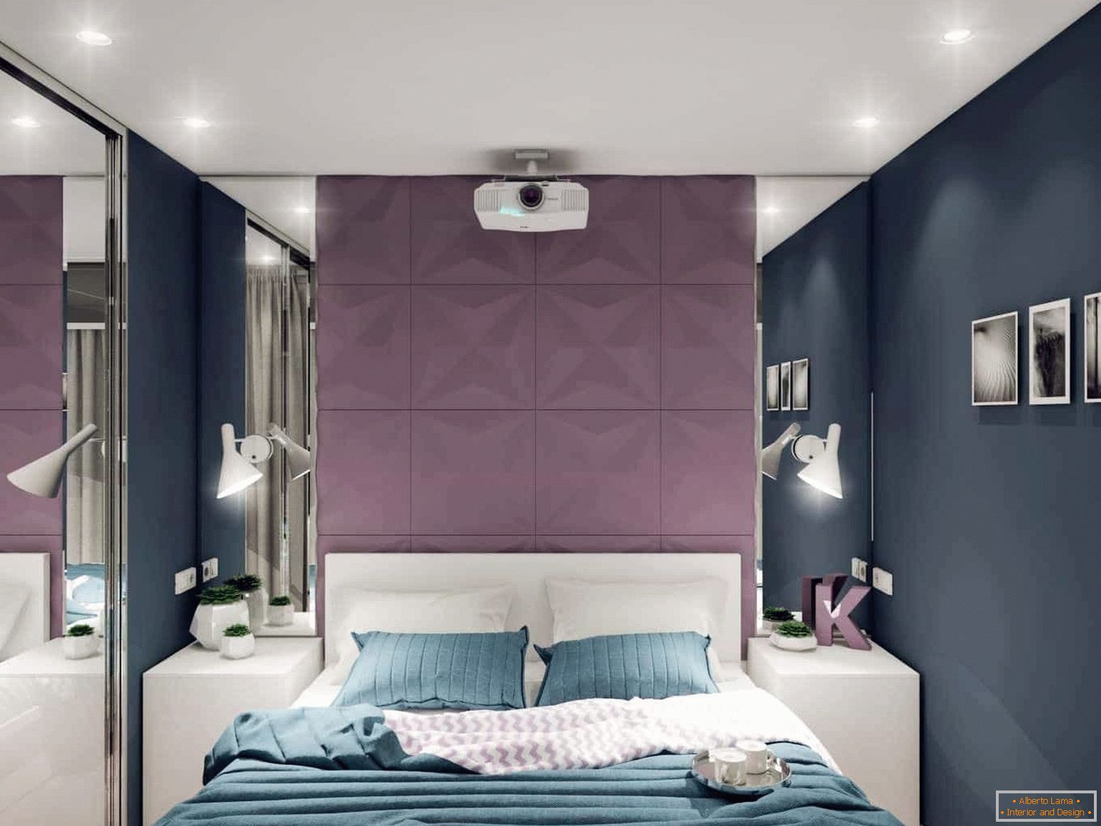 Schlafzimmer im High-Tech-Stil