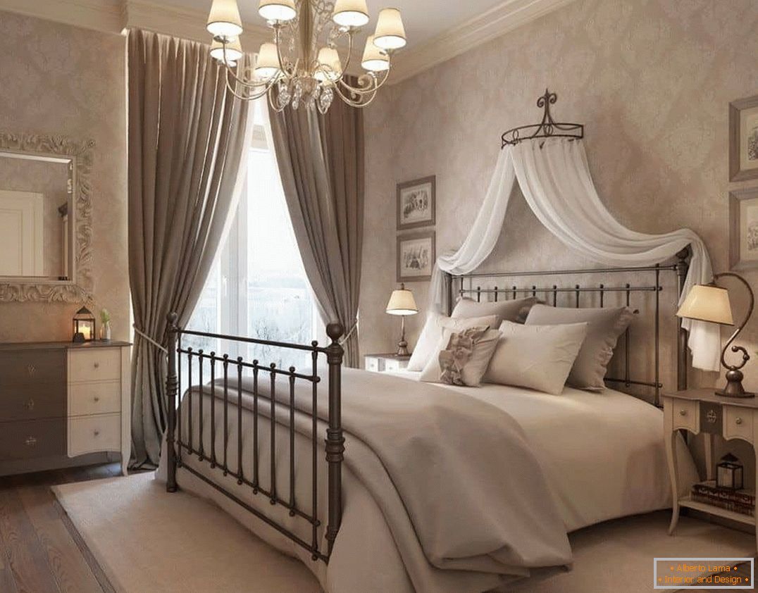 Romantisches Schlafzimmer Design im klassischen Stil