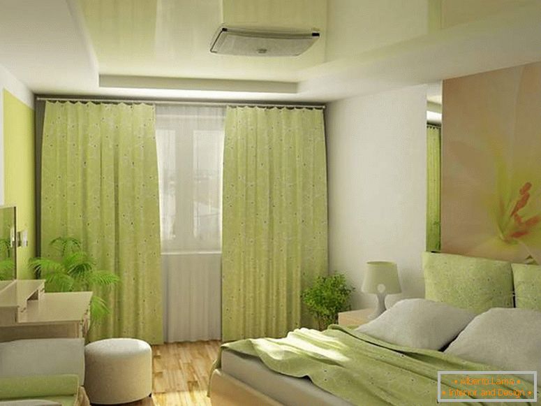 Schlafzimmer Design in Olive